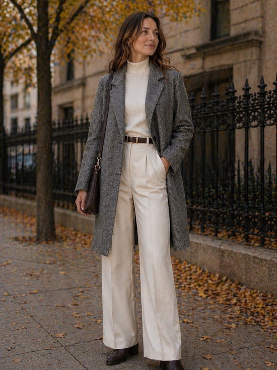 Lauren Ralph Lauren Jackets & Blazers - Vintage Ralph Lauren Gray Herringbone Wool-Blend Overcoat
